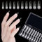 504 PCS Clear Acrylic Nail Tips - Medium Coffin Nails Tips Half Matte No File Full Cover, Artificial Fake Art Nails Tips Nail Extension DIY 10 Sizes