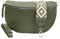 Umhängetasche Damen Stylisch ein crossbody bag damen Nappa Leder Genuine Leder Bauchtasche Sehr schone Crossbag Crossbody Bag damen Ledertasche Made in Italy (Khaki)