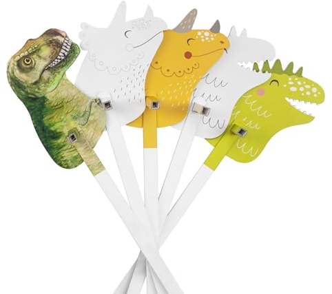 FOLDZILLA Steckenpferde Set aus Pappe 115 x 40 x 25 cm Hobbyhorse Stockpferde Dino