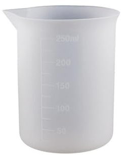 GIVBRO Tazas medidoras de silicona de 250 ml, tazas de mezcla de silicona para bricolaje, herramientas adhesivas de resina, depilación artística