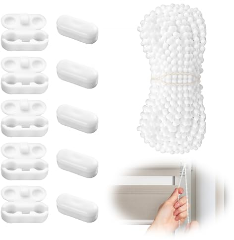 RICKMASK Rollokette 10m Rollokette mit 10 Stück Kettenverbinder Ersatzkette Rollo Jalousien Kette Blindkette Ersatzkette Rollo für Vertikaljalousien Rollos Reparatur & Wechsel