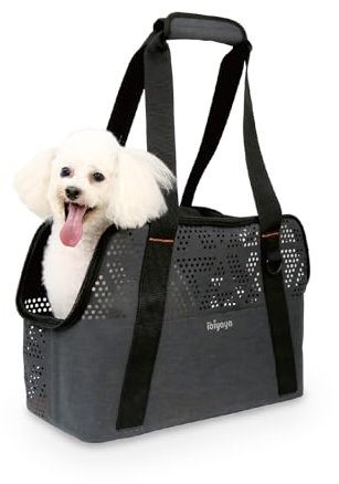 ibiyaya Breezy Wanderer Fellfreie Haustier-Tragetasche, Hundetragetasche für langkörnige kleine Hunde, Dackel – wasserabweisend, reisefreundlich, Haustier-Tragetasche für Hunde, Katzen, Kaninchen –