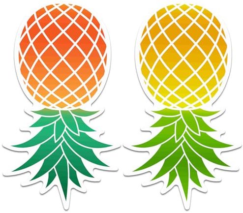 Copkim Große Ananas-Magnete für Kreuzfahrt-Tür-Dekorationen, Dicke Ananas-Magnetaufkleber für Schiffskabine, Auto, Kühlschrank, Karneval, Kabine, Kühlschrank, lustiges Geschenk (klassischer Stil), 2