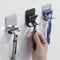 Perfecto Shower Razor Holder 2 Pack, Powerful Self Adhesive Hook, Black Stand - Prolong Shaving Tools Life