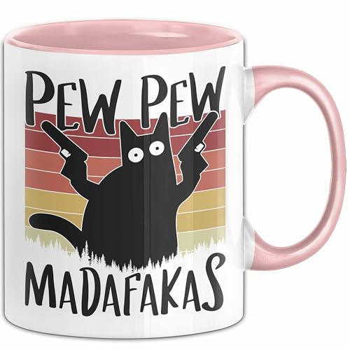 Pew Pew Madafakas Tasse Geschenk Gamer (Rosa)