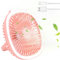 UKOFEW Camping Ventilator mit Licht, Tischventilator Klein mit Hängehaken, USB Aufladbar Tragbarer Ventilator, 3-Gang Zeltventilator mit LED für Camping Reisen Picknick Grill Angeln Büro (Rosa)