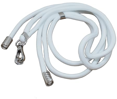 BAWAKO 2er Schlüsselband mit Karabinerhaken, Umhängeband für Schlüssel Namensschild Handy Kamera, Lanyard Schlüsselanhänger Damen und Herren (Weiß)