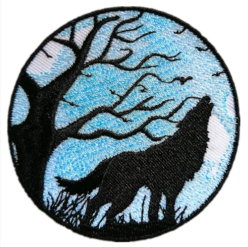 BPA Aufnäher, Bügel Patches Zum Aufbügeln - Wolf Landschaft