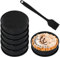 HyzaPhix Crumpet-Ringe 9.5cm, 6 Stück Muffinringe Dessertringe Tortenring English Muffin Rings für Spiegeleiern, Pfannkuchen, Mcmuffin, Omeletts, Crumpets (9.5cm)