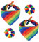 2 Stück Regenbogen Kopftuch, Regenbogen Tuch, Pride Outfit Regenbogen Bandana, Rainbow Haarschmuck Haarband, LGBTQ Accessoires Pride Bandana Zubehör, Pride Accessoires, Christopher Street Day Zubehör