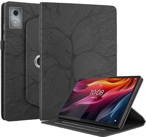 Succtopy Cover Compatibile con Lenovo Tab K11 Plus/M11 Plus 11.45 2024 cover in Pelle PU con 360 Gradi di Rotazione Custodia Protettiva con Porta Penna per Lenovo Tab K11 Plus/M11 Plus Nero