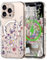 L-FADNUT Magnetic for iPhone 16 Pro Case, Compatible with Magsafe Floral Pattern Design, Clear Girly Flower Cover Slim Bumper Shockproof Protective Phone Case for iPhone 16 Pro Multicolor