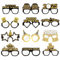 LMSHOWOWO 12 PCS Frohes Neues Jahr Brillen, Silvester Deko 2025, Happy New Year Brillen, 2025 Silvester Brille, Papier Neujahr Partybrillen, für 2025 Neujahr Silvester Party Dekoration Foto Requisiten