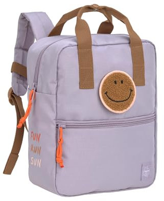 LÄSSIG Kinderrucksack mit Brustgurt Kindergartentasche Kindergartenrucksack 27 cm, 7 Liter, 3 Jahre/Mini Square Backpack Lilac