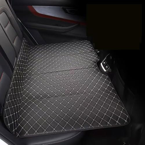 GUOQINGLH Auto Nicht Aufblasbare Matratze für VW T5 T6 Bus Multivan, Bett Matratze Rücksitz Extender Tragbare Klappbett Reise Camping Zubehör,A/Black-Gold Wire
