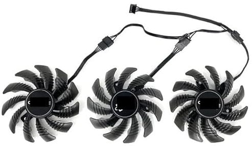 78MM PLD08010S12HH Radeon RX 5700 Cooling Fan Compatible with RX 5500 5600 5700 XT Graphics Video Card CoolerFan(Black 3-Fan)