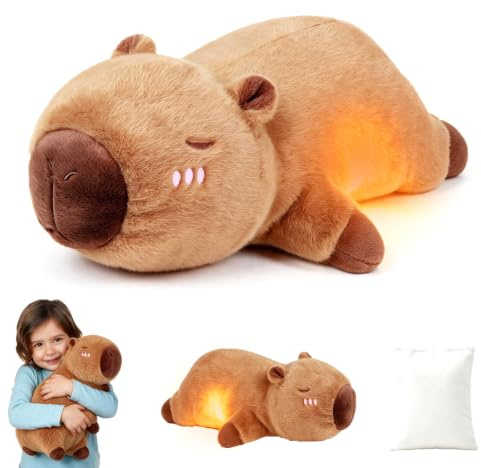 capybaraflying Capbara Gewichtetes Plüschtier, 21in 4.4 lb Capbara Gewichtetes Plüschtier Zum Umarmen, Plüschkissengeschenk für alle Altersgruppen – Kinder, Jugendliche und Erwachsene