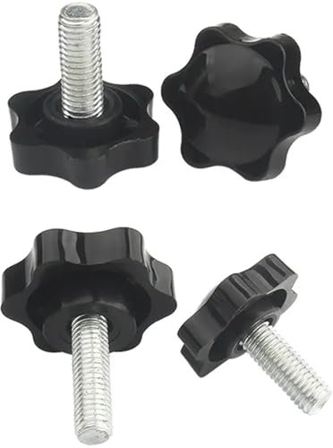 4 Pezzi Viti con Testa Zigrinata a Forma di Stella, M8 × 40 mm Dado a Stella, Viti Meccaniche Rotanti, Diametro: 32 mm
