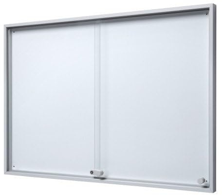 Vitrine d'affichage intérieur fond acier laqué - 8 feuilles