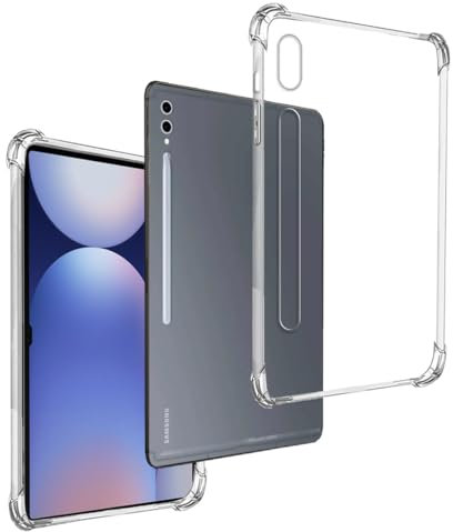 REY Coque Anti-Shock pour Samsung Galaxy Tab S10 Ultra 14,6, TPU Transparent en Silicone Antichoc