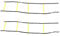 Juroupi Speed Training Rope Ladder, Footwork Ladder 2PCS High Density Nylon Braided Portable for Sports