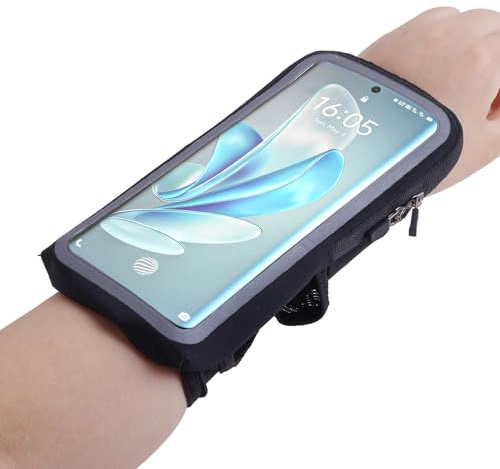 Mgoodoo 7 Inch Phone Armband Wrist Bag for Running Jogging Gym Workout | Phone Holder Compatible with iPhone 16/15/14/13/12/11 Plus Pro Max,Adjustable Arm Band Case for Smartphones Up to 7”