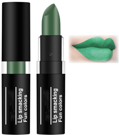 Olive Green Face And Body Paint Stick, Cream Lip Colour, Twist-Up, 1-Pack | Black Tube With Removable Cap And Clear Collar, Direct Application, For Facial Details, Costumes, Events And Photography