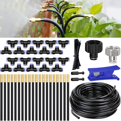 Irrigation System Kit, 360° Bendable Drip Irrigation System with 65FT Hose | DIY Automatic Watering System, Drip Irrigation Kits for Garden, Greenhouse, Lawn, Plants