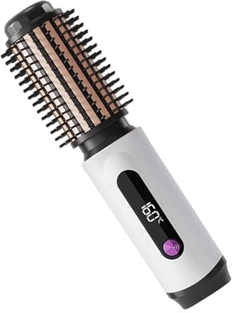 Beheizte Rundbürste - Ionisierender Lockenstab Kamm - Mit 3 Temperaturstufen Rundbürste Lockenstab | Für Frauen Mit Kurzem Dünnem Haar Für Volumenlook Weniger Frizz Mehr Glanz Und Schonendes Styling