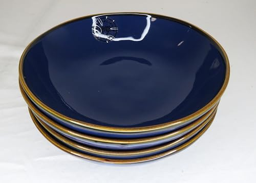 Generico Piatti Fondi 4 in ceramica Concerto Blu Cobalto