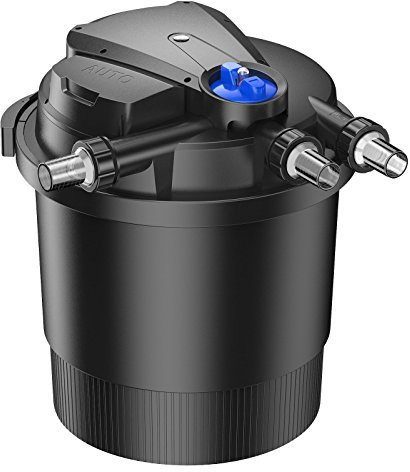 SunSun CPA-20000 Filtre de bassin à pression avec stérilisation UV - 473 x 473 x 560 mm - 36 W/étang 40000 l max. / réservoir - Nettoyage facile - Filtration eau à grand débit