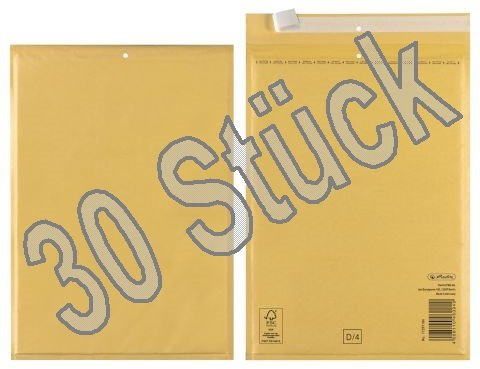 Herlitz Luftpolstertasche (30 Stück | 180 x 260 mm [D/4], braun)
