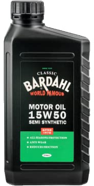 BARDAHL Classic Motor Oil SAE 15W50 Semi Sintetico Per Lubrificante Motori Benzina Auto Dopo 1970 1 LT