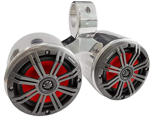 Galaxy Print Finishing Boat Tower/Wakeboarding Kicker LED Light Speaker and Bullet Pod Set COMBINED - Charcoal