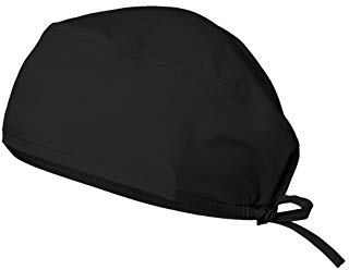 VELILLA 534007; Mikrofaser-Sanitärmütze, schwarz/weiß, One size