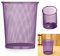 Unicorpse Large Colourful Mesh Waste Paper Basket Office Metal Dustbin Rubbish Bins Trash (Purple)