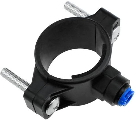 SDTC Tech 1-Pack Drain Saddle Valve with 1/4 Quick Connect Plastic Water Filters Valve Clamp for Reverse Osmosis System