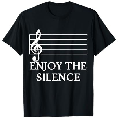 Enjoy The Silence Notenschlüssel Musiklehrer Musik Geschenk T-Shirt
