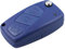 Ricambio Chiave per Telecomando Fiat Grande Punto Evo Panda Bravo Stilo 500 L e Lancia Y Delta Musa abarth Guscio con Lama a 3 Tasti + LOGO + Portachiavi inclusi (Con vano batteria dietro BLU)