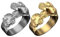 Liebespaar Umarmung Kuss Ring Gold/Silber Farbe Übertriebene Figur Männer Und Frauen Serie Ring Mode Liebhaber Hochzeit Schmuck