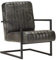 vidaXL Freischwinger Sessel Retro Lehnstuhl Relaxsessel Stuhl Polstersessel Relaxstuhl Ledersessel TV Lounge Wohnzimmer Distressed Grau Echtleder