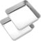 Joyfair Cake Tin Set of 2, 8 inch Stainless Steel Square Baking Tin/Small Roasting Pan, Cake Mould for Birthday Christmas, Brownie Lasagna Bakeware, Healthy, Matte Finished & Dishwasher Safe, 21 cm