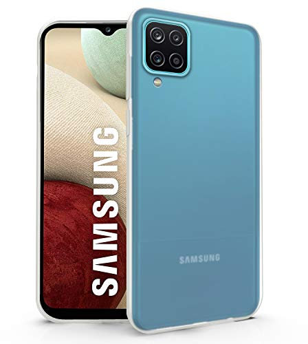 N NEWTOP Cover Compatibile con Samsung Galaxy A12, Custodia TPU Soft Gel Silicone Ultra Slim Sottile Flessibile Case Posteriore Protettiva (Trasparente Opaco)