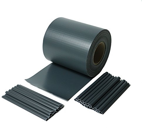 iFence PVC Sichtschutzstreifen 19cmX40 Meters inkl. 26 Clips Diverse Farben (Anthrazit 40m)