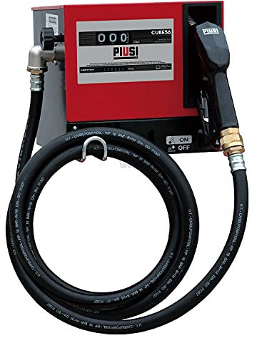 PIUSI Komplettes Tankstellen-Kit mit 70 l/min Pumpe bei 230V/50Hz, Automatische Pistole, 3-stelliger Mechanischer Zähler, 4m Schlauch | Cube 70 F0059100A
