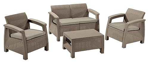 Allibert CORFU Gartengarnitur - Cappuccino