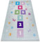 rugsx Kinderteppich Bambino Waschteppich Himmel und Hölle, Zahlen für Kinder Anti-Rutsch - grün 80x150 cm
