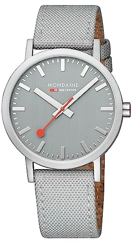 Mondaine Unisex Analog Quarz Uhr mit Textil Armband A6603036080SBH