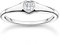 THOMAS SABO Bague pour femme en forme de cœur, 50, Argent sterling, Zircone cubique