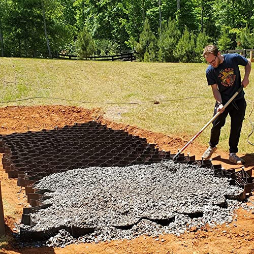 Erdgitter Geogrid Wasserdurchlässig Geocell Erdgitter mit Loch für Regenwasser, Bodenstabilisator aus Kies für Stützmauern, Untergrundarbeiten